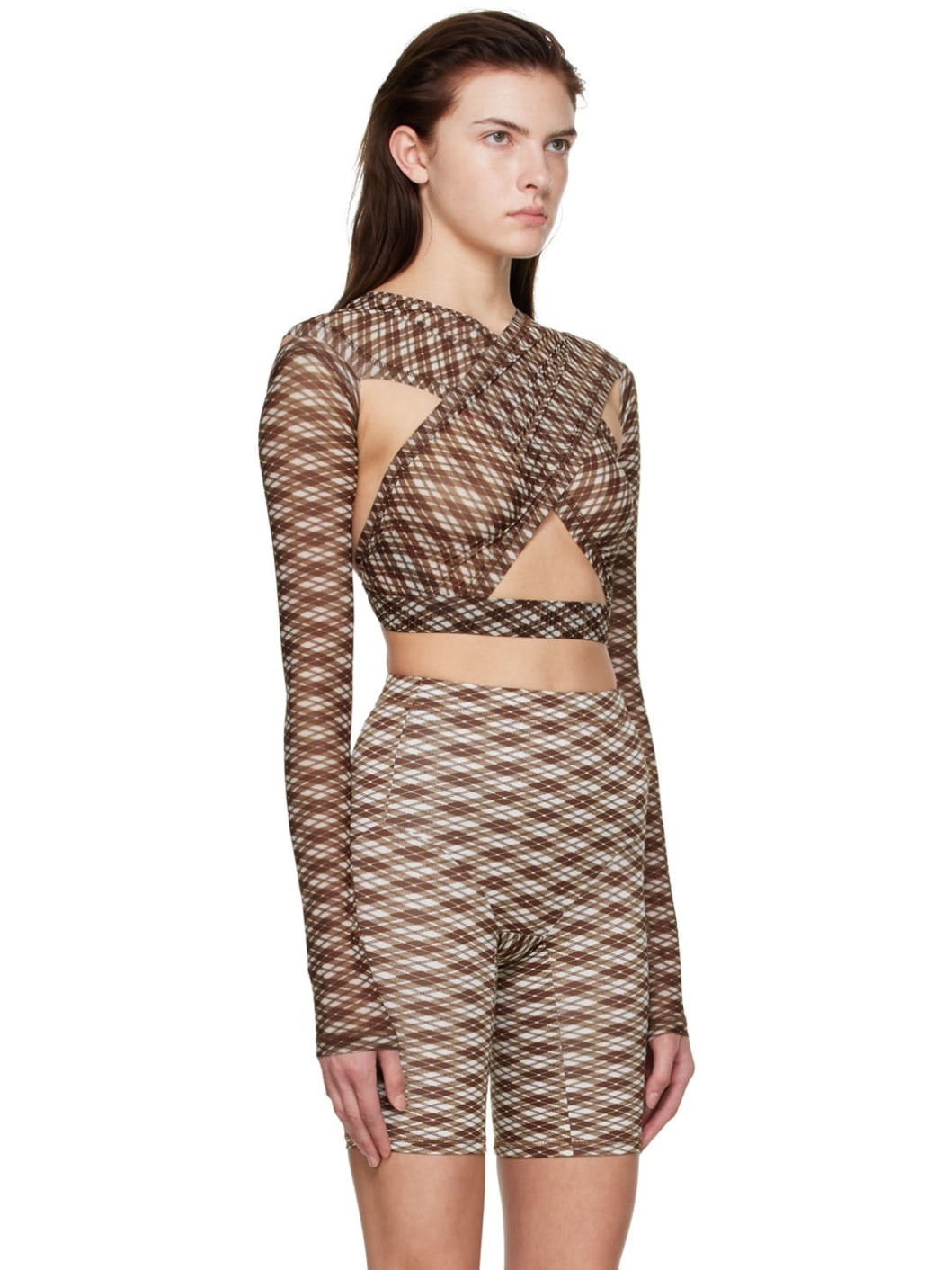 Brown Polyester Blouse - 2