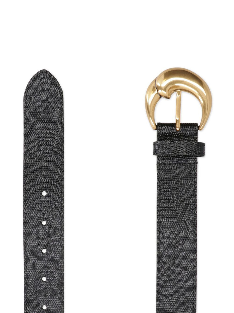 Etro paisly buckle leather belt outlook