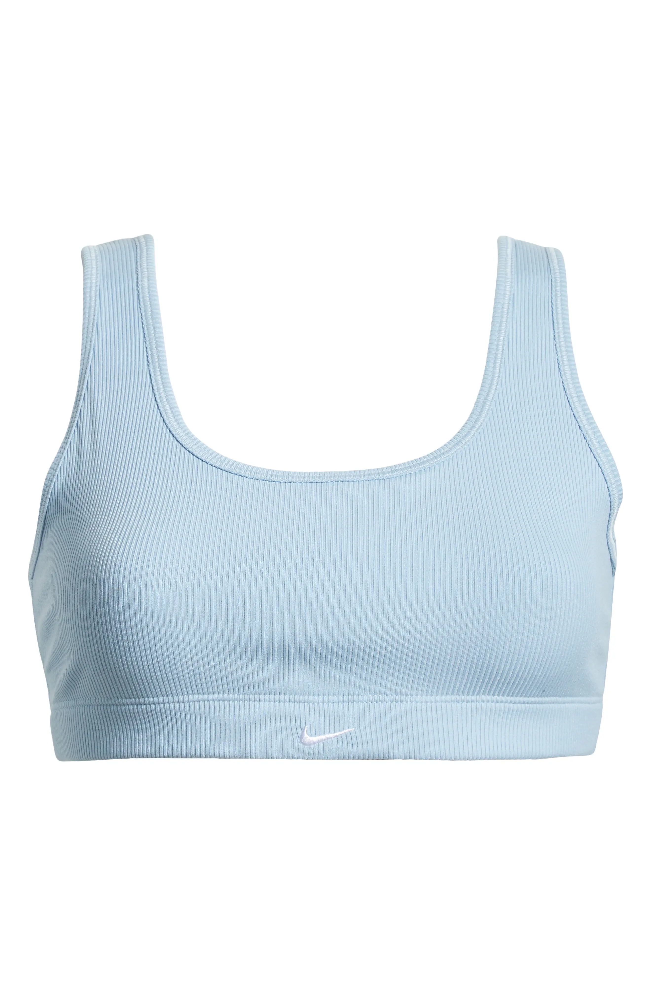 Alate All U Rib Sports Bra in Lt Armory Blue/White - 5