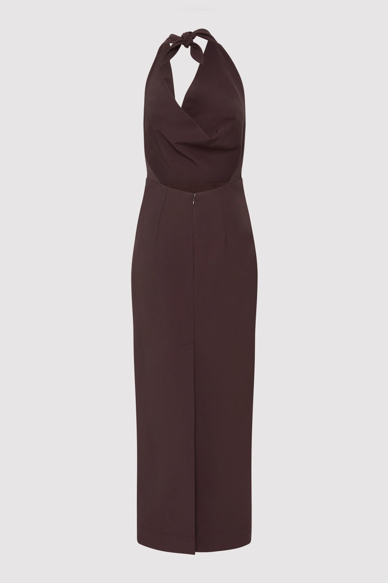 Structural Tie Dress - Port - 8
