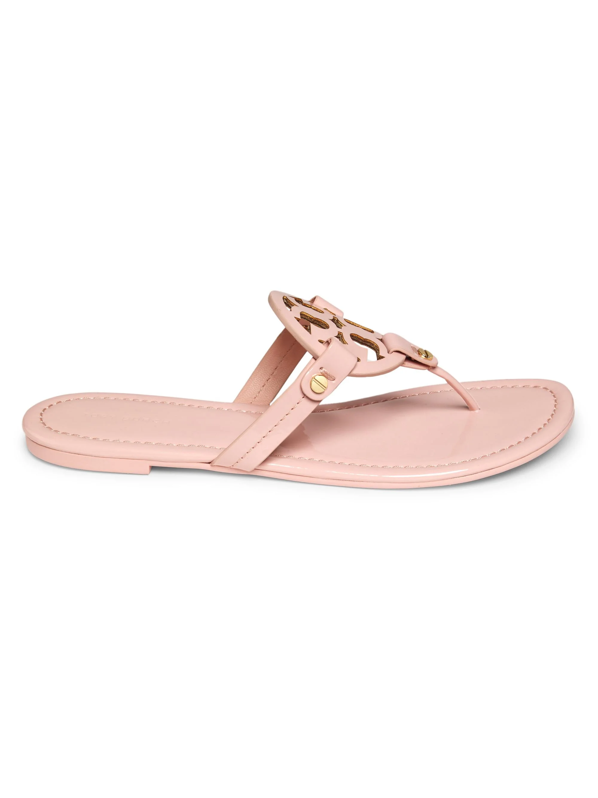 Women's Miller Patent Leather Thong Sandals - Sea Shell - 1