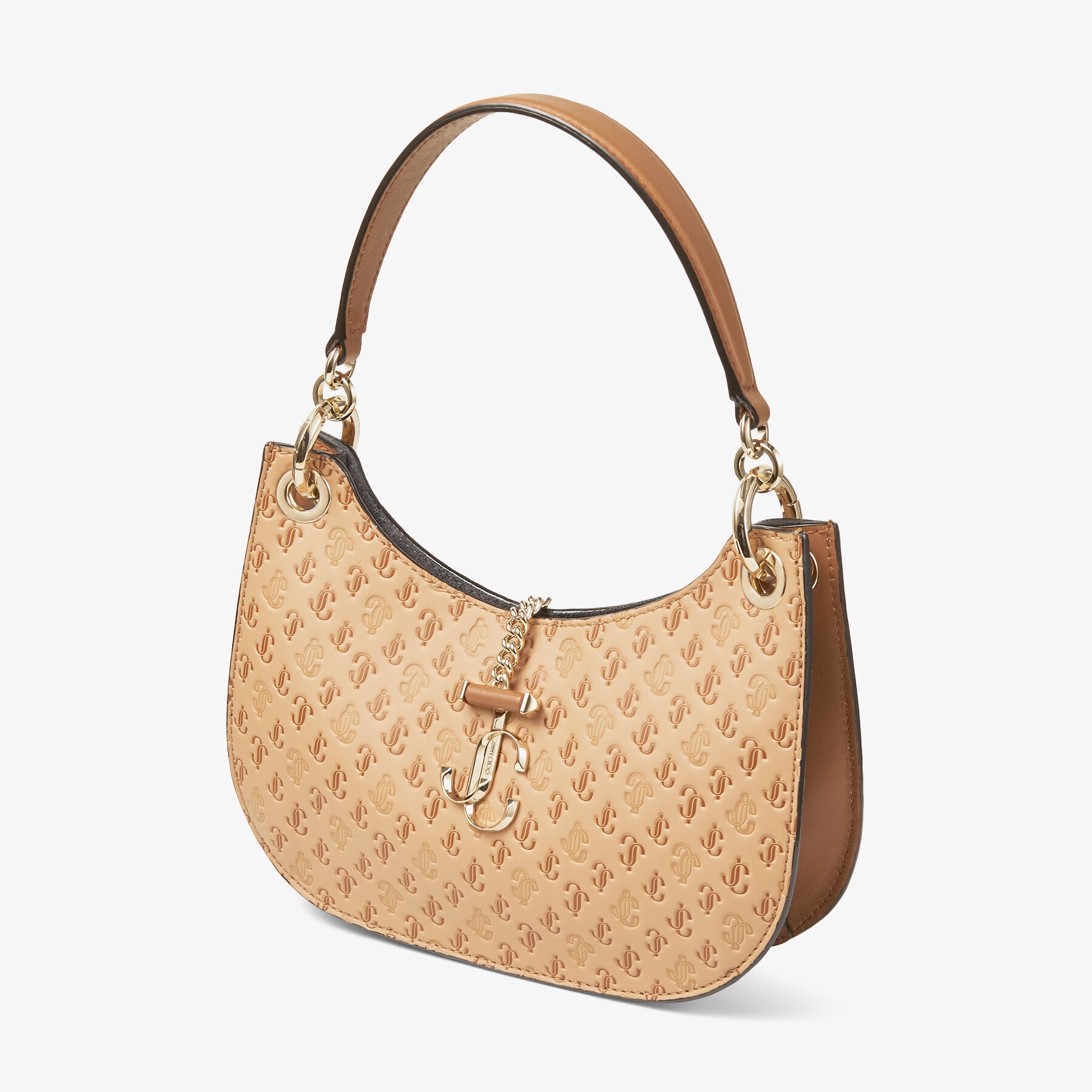 Varenne Hobo S
Caramel Calf Leather and JC Monogram Pattern Hobo Handbag - 5