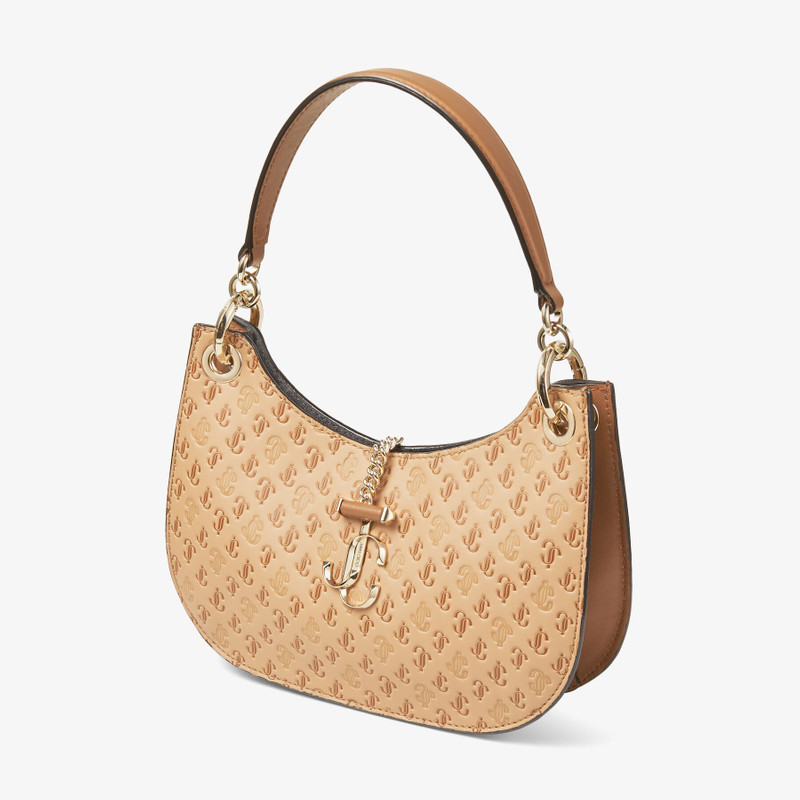 Varenne Hobo S
Caramel Calf Leather and JC Monogram Pattern Hobo Handbag 5
