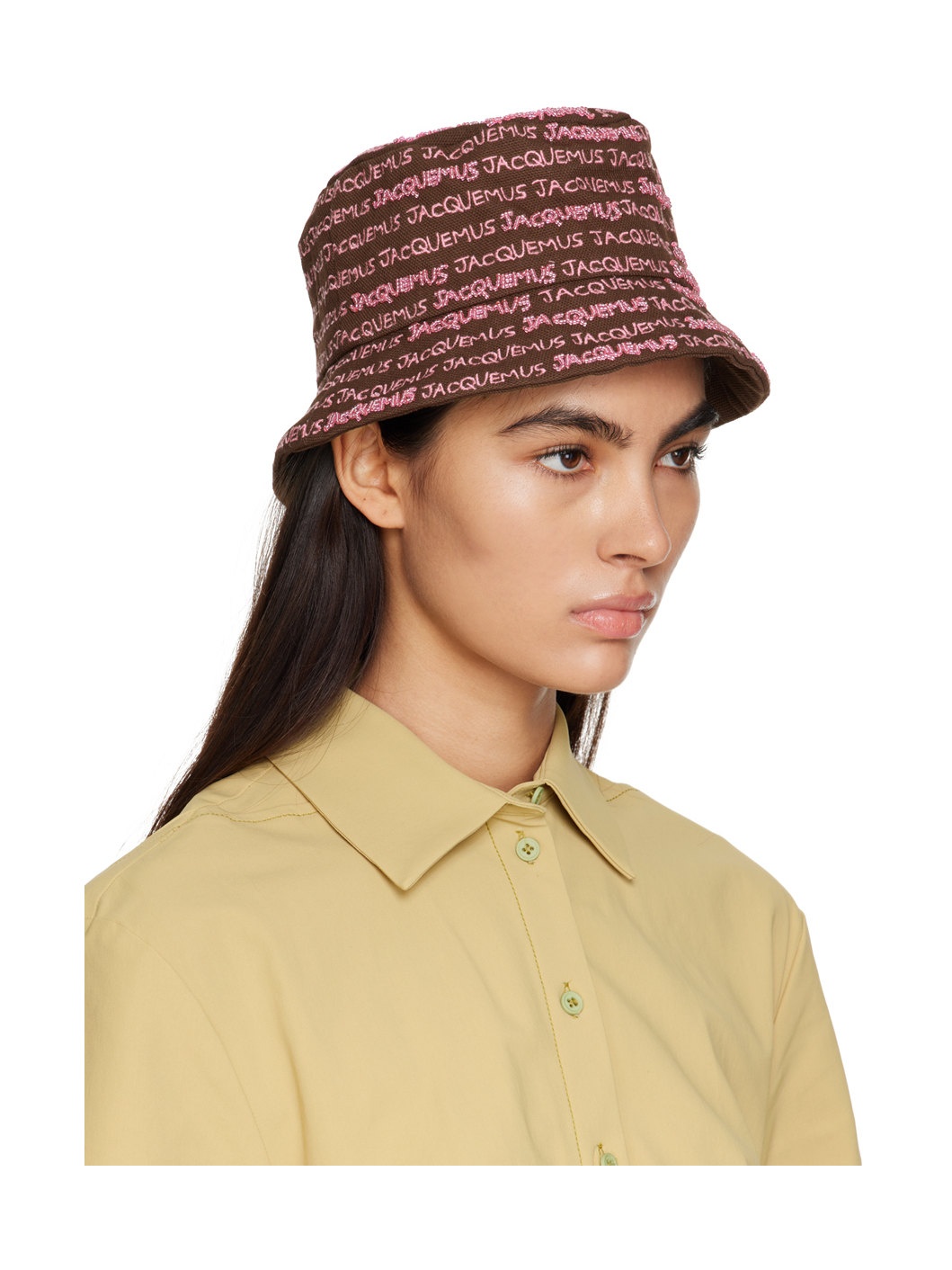 Brown Le Raphia 'Le Bob Bordado' Bucket Hat - 2