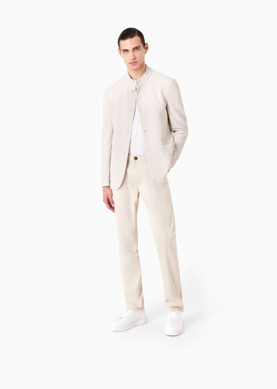 GIORGIO ARMANI Regular-fit, five-pocket trousers in stretch cotton outlook