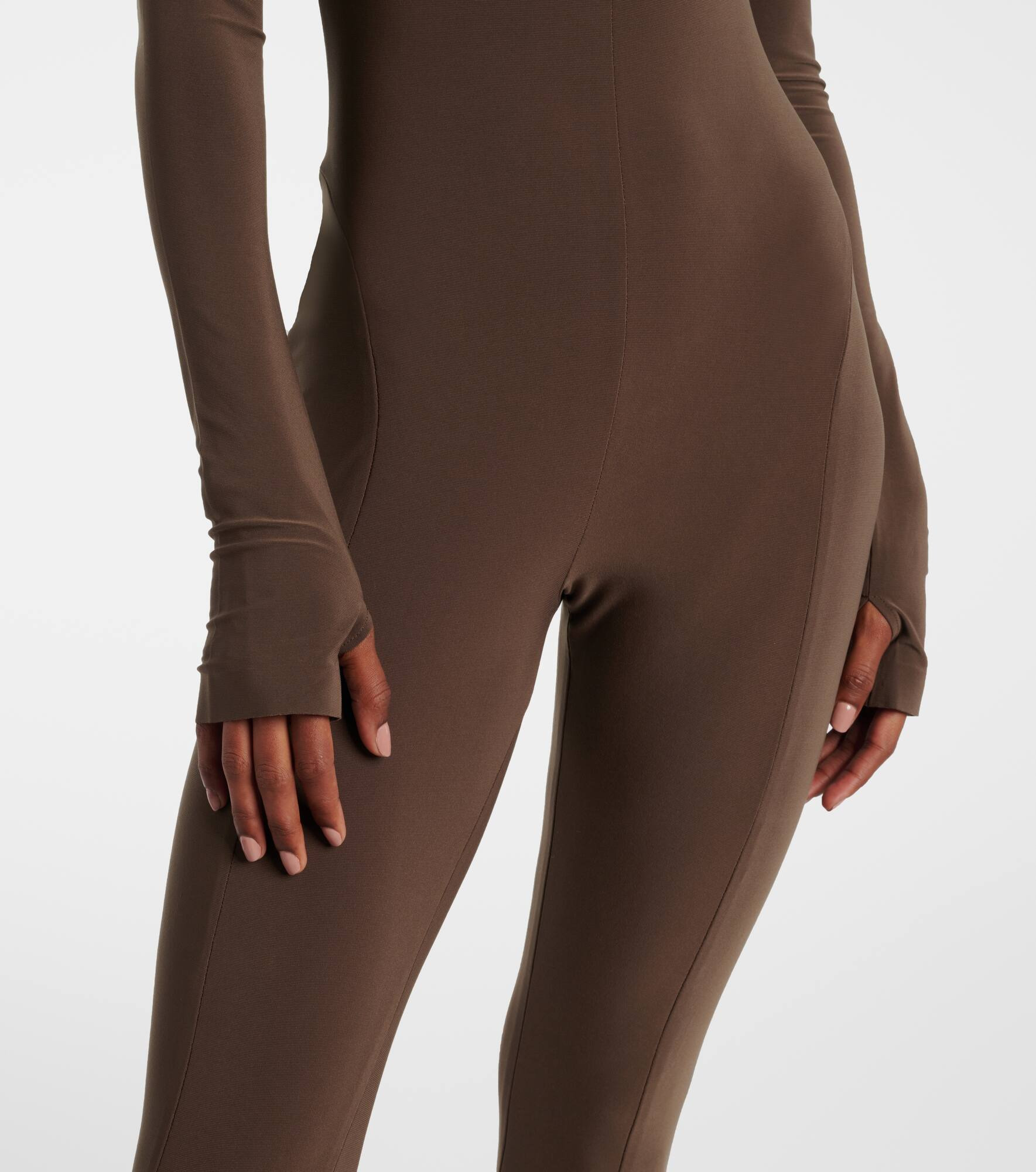 Turtleneck jersey jumpsuit - 5
