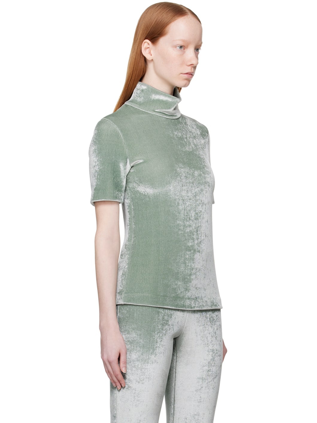Green Zip Turtleneck - 2