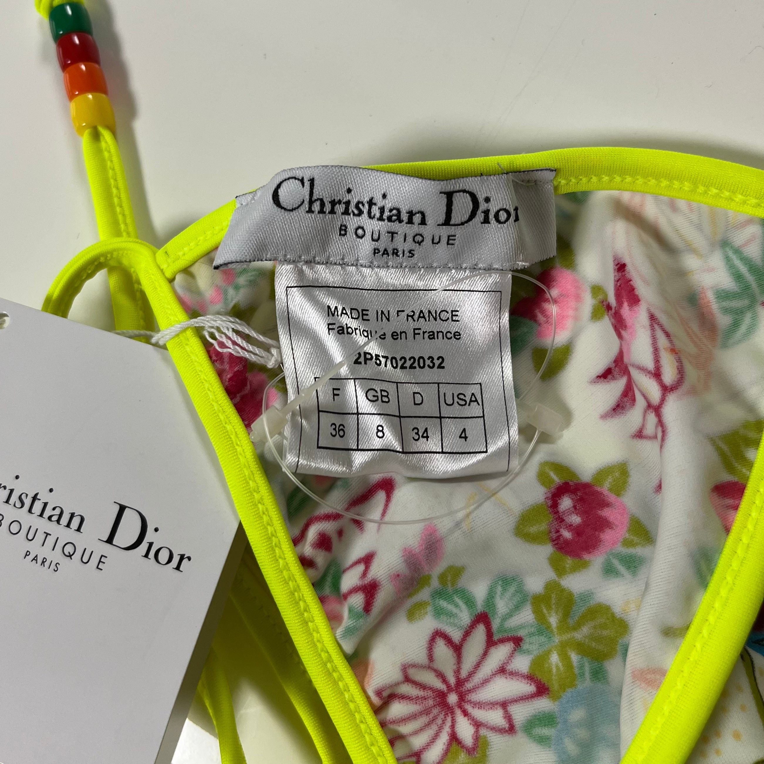 CHRISTIAN DIOR Spring Summer 2002 Floral Print Bikini - 3