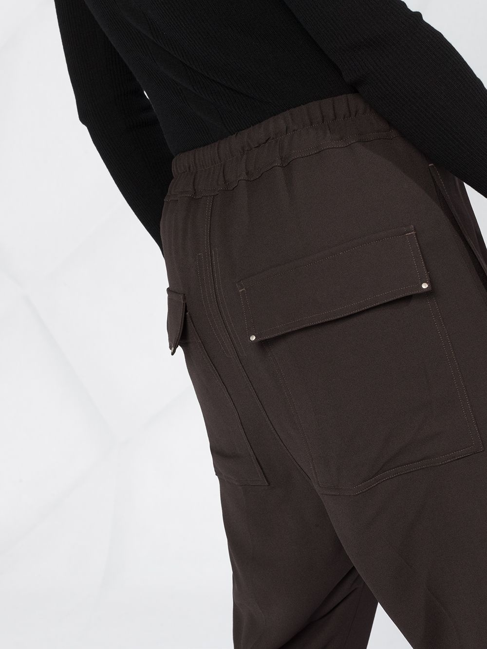 cropped drawstring trousers - 1