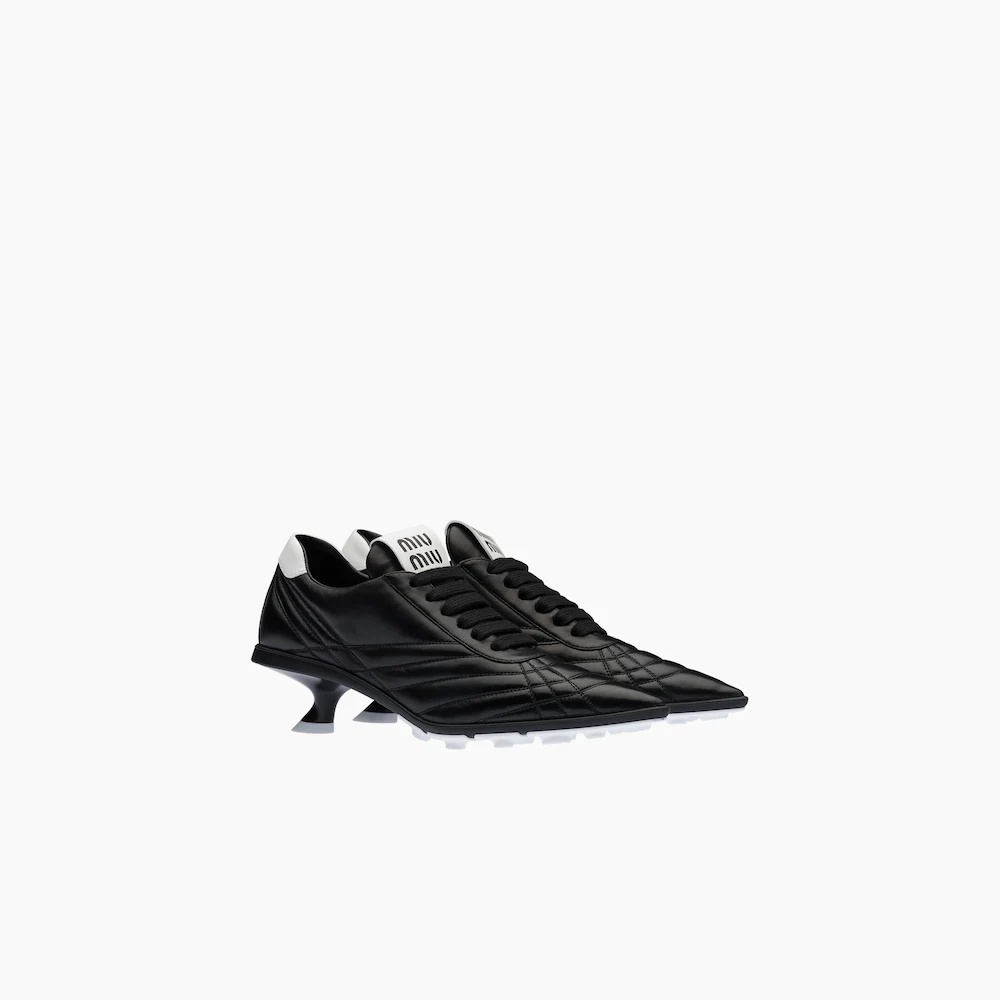 Nappa leather mid-heel sneakers - 1