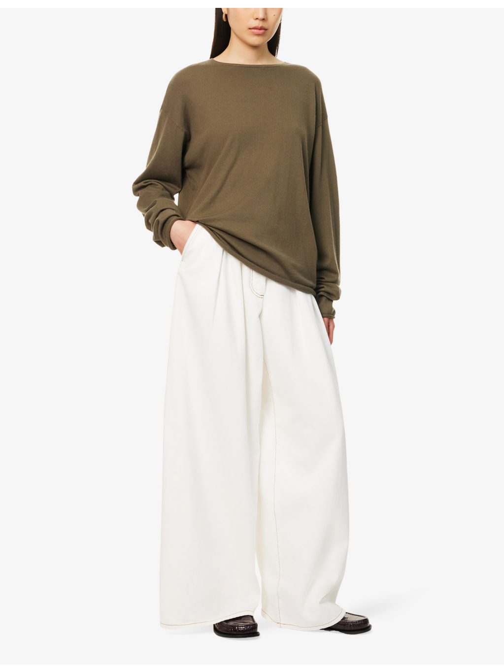 Aries Round-Neck Cotton and Cashmere-Blend Knitted Jumper - 2