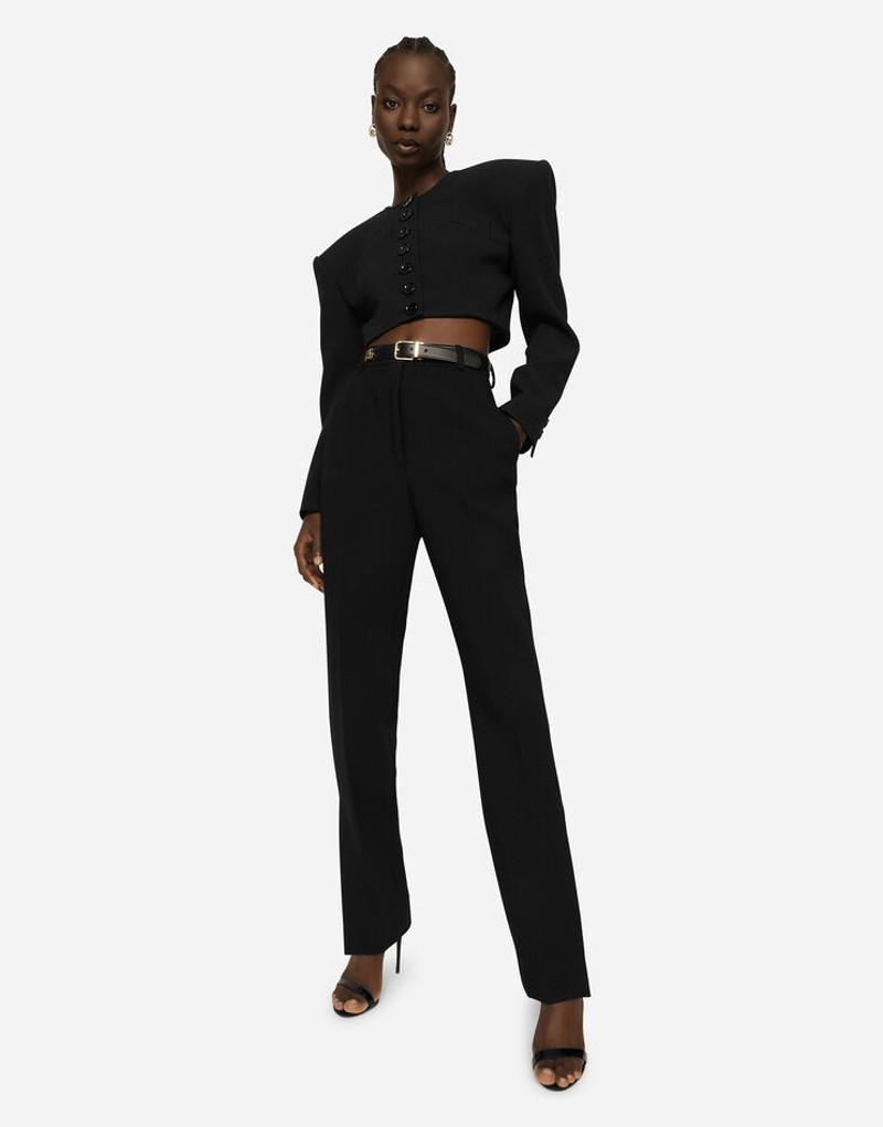 Woolen pants with slits on the hem 5