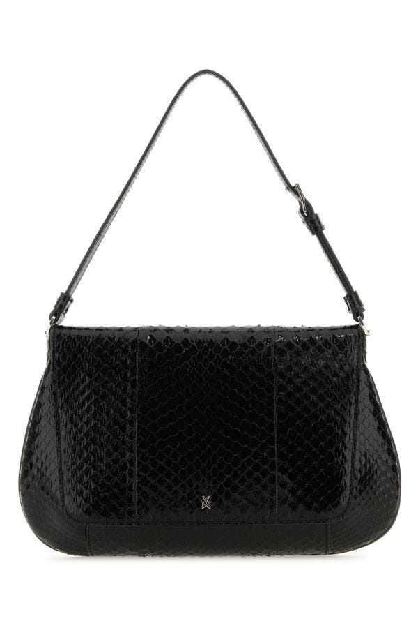 Amina Muaddi Woman Black Leather Ami Handbag - 3