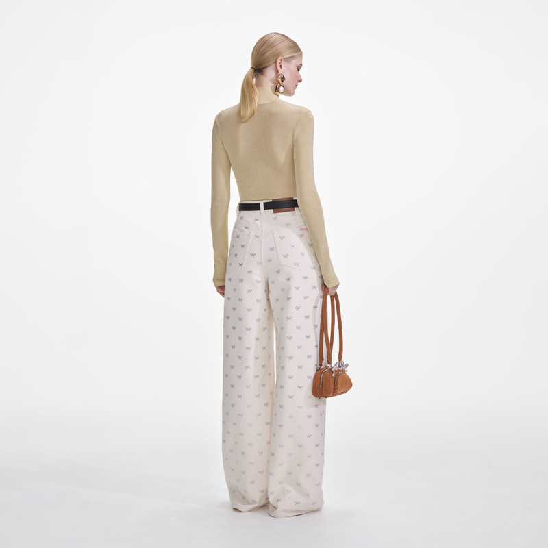 self-portrait Yellow Viscose Knit Top outlook