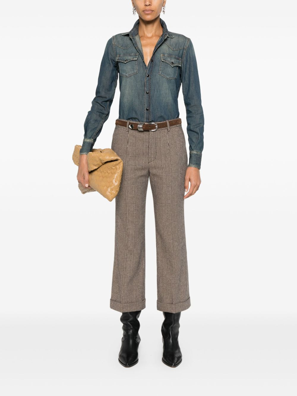 press-stud denim shirt - 2