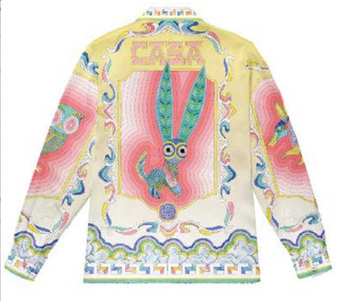 Cuban Collar Long Sleeve Shirt - 1