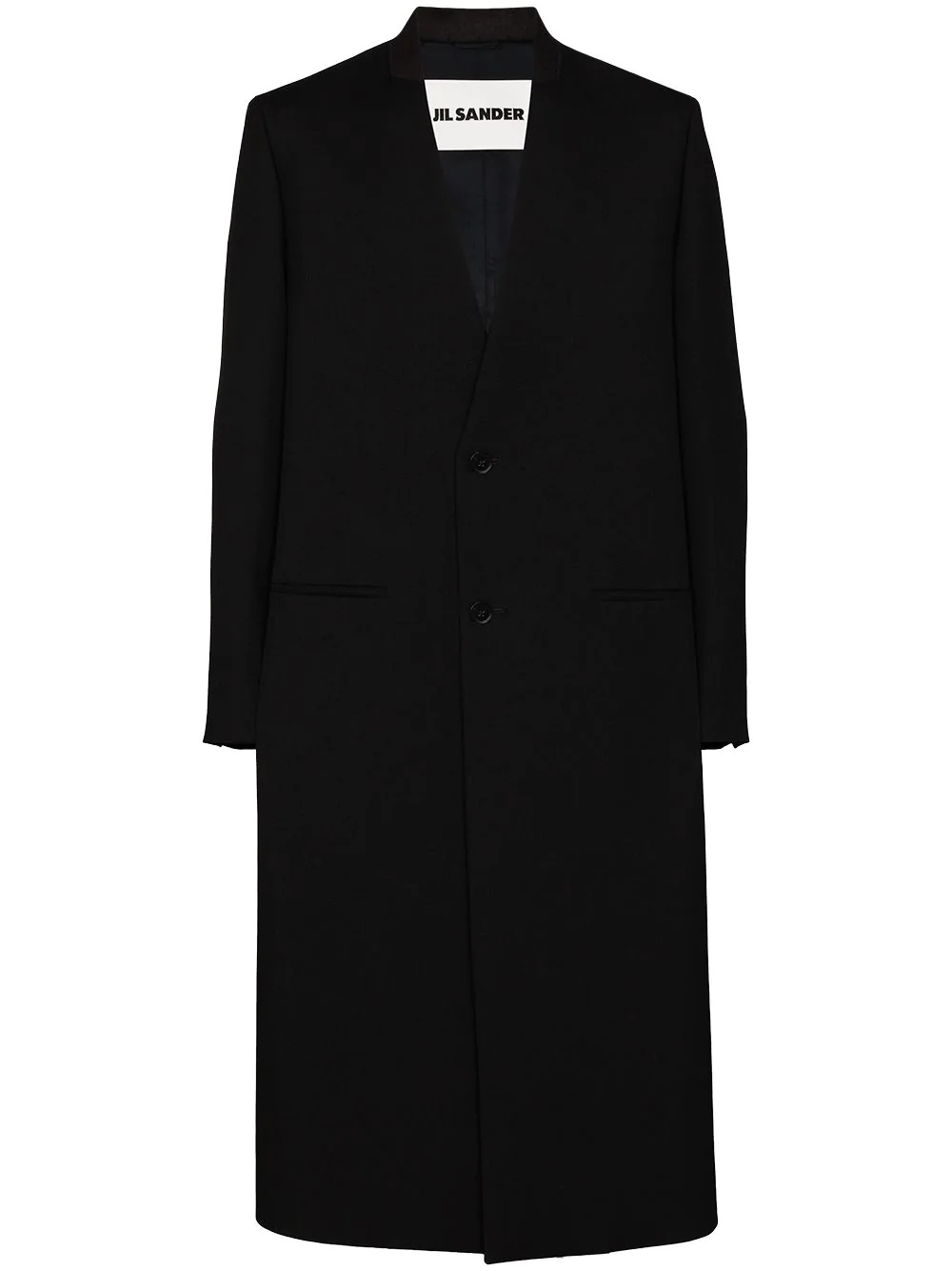 regular-fit wool coat - 1