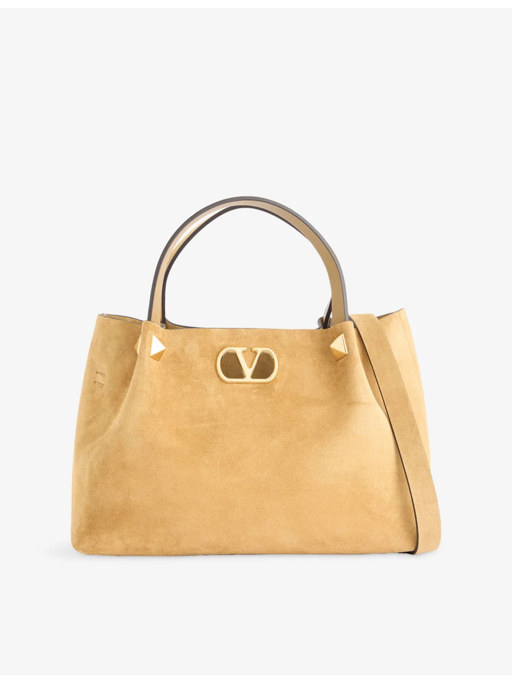 VLogo Signature Small Suede Tote Bag - 1