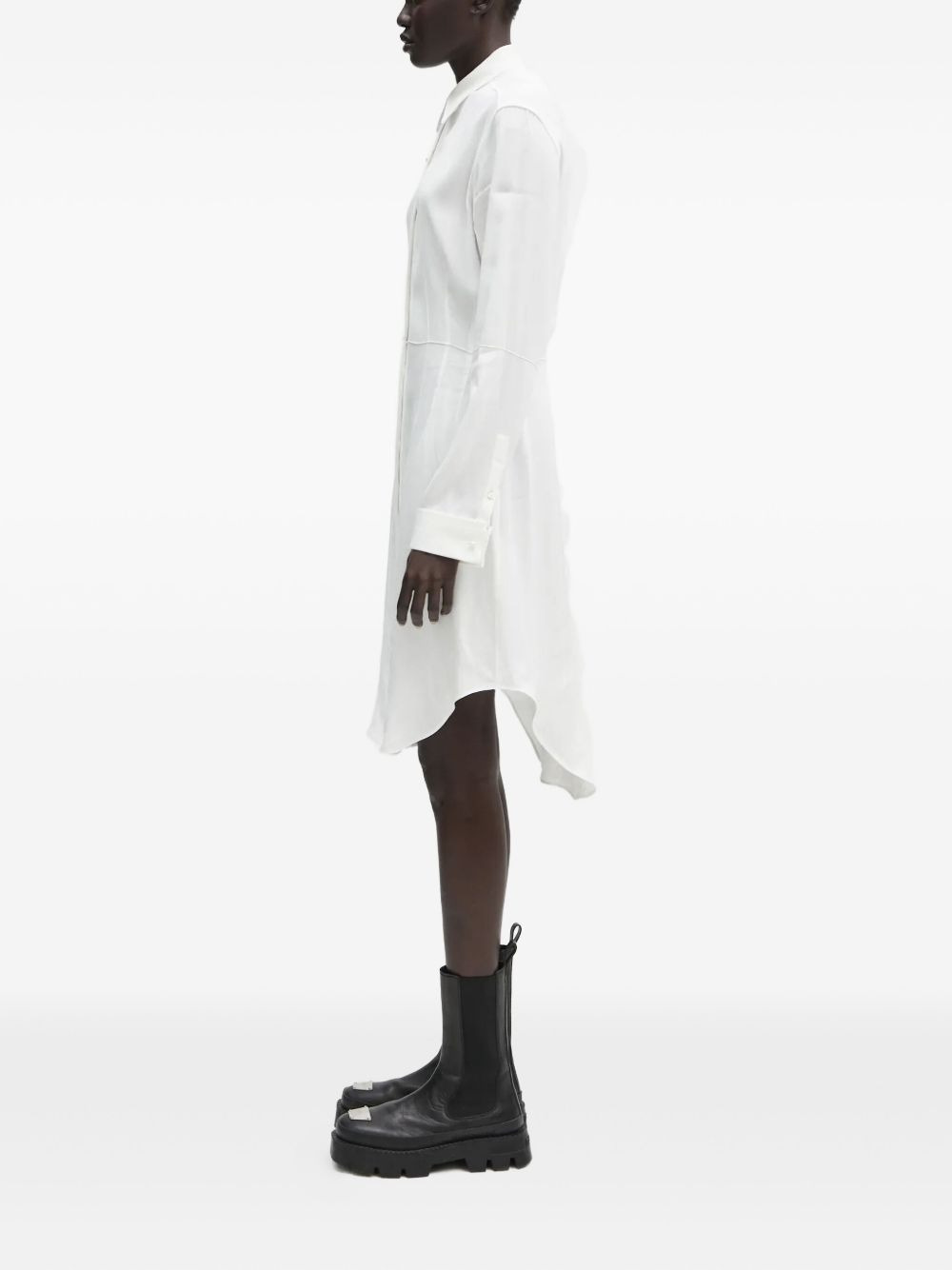 high-low shirt mini dress - 3
