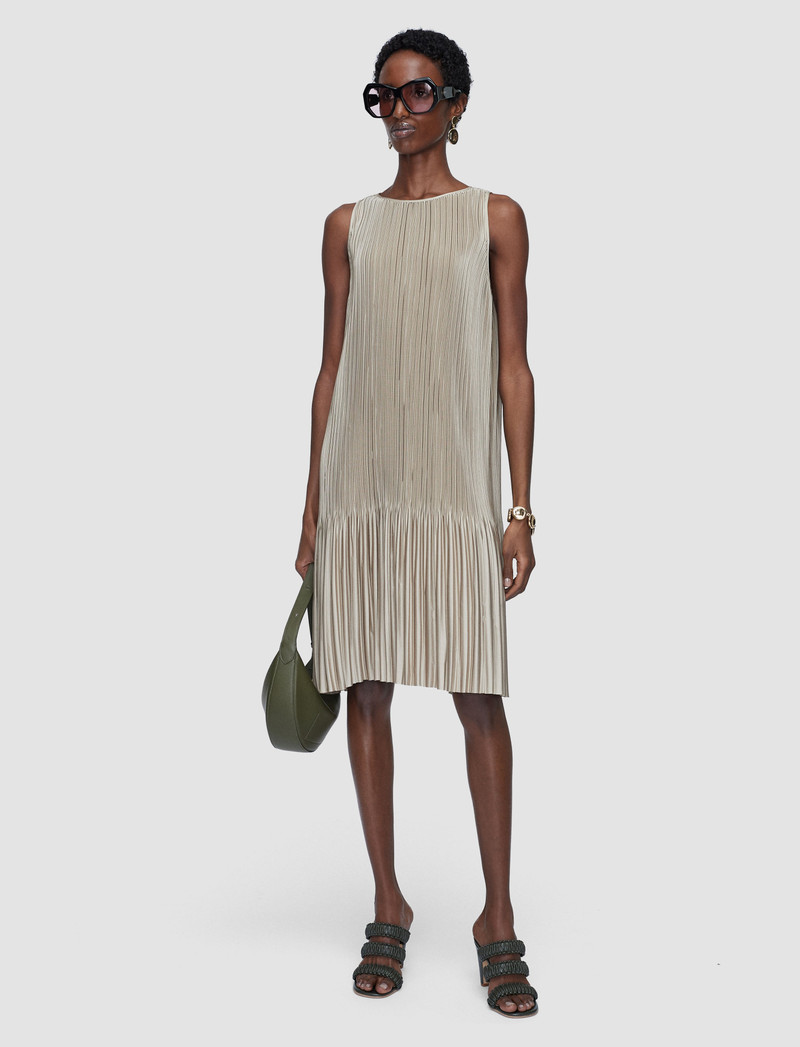 JOSEPH Rida Pleated Satin Dress outlook