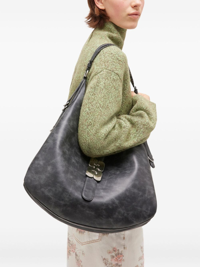 GANNI small Kat flower-buckle shoulder bag outlook