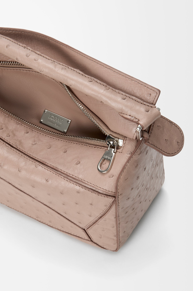 Small Featherlight Puzzle bag in ostrich 8