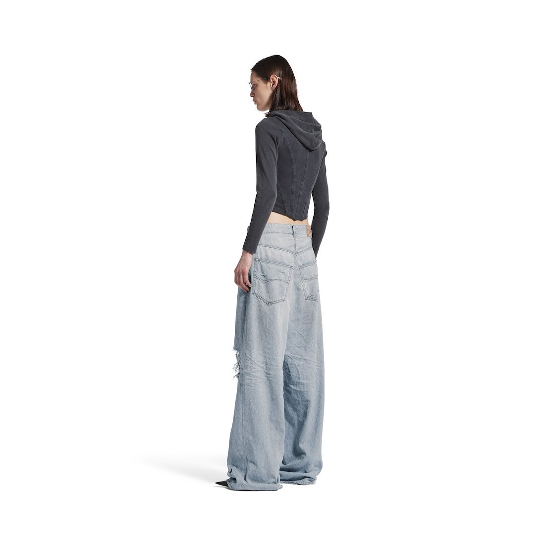 Women's Baggy Pants in Light Blue - 4