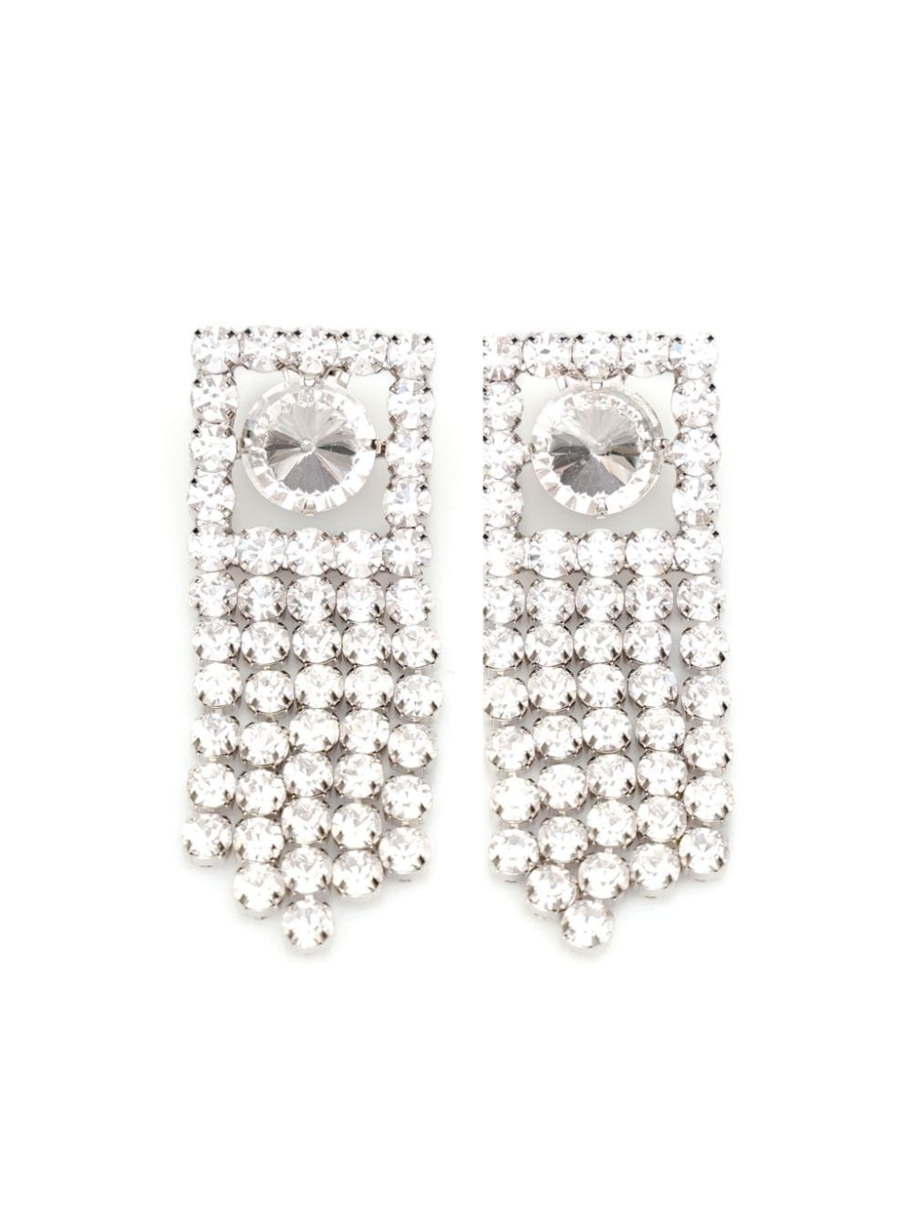 crystal-embellished drop earrings - 1