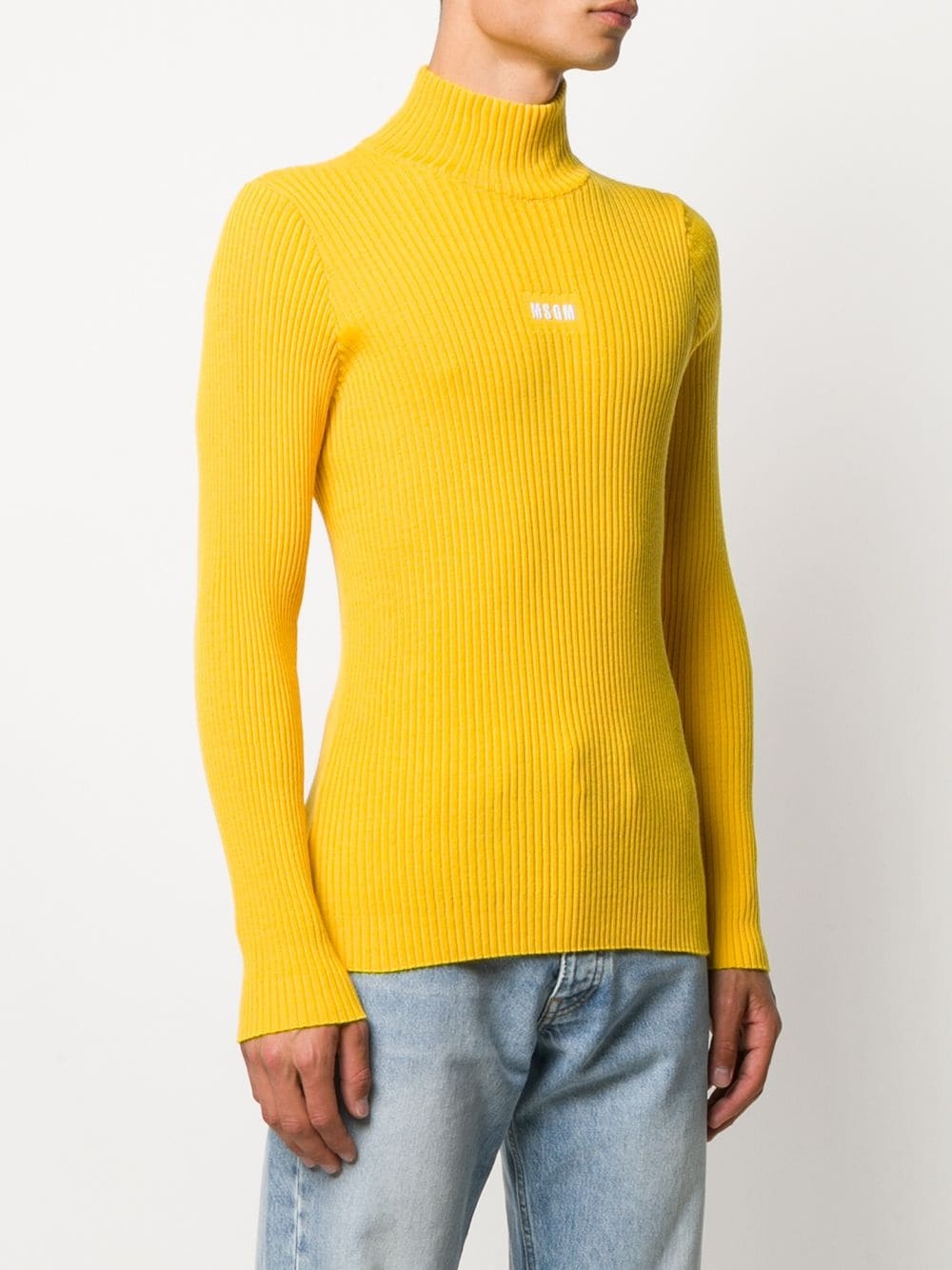 turtle neck ribbed jumper - 3