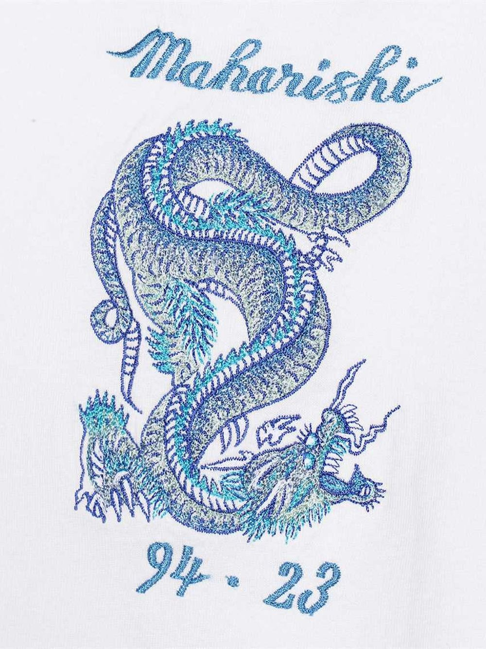 dragon-embroidered long-sleeve T-shirt - 3