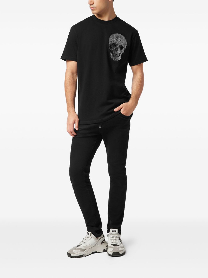 PHILIPP PLEIN crystal-embellish cotton T-shirt outlook