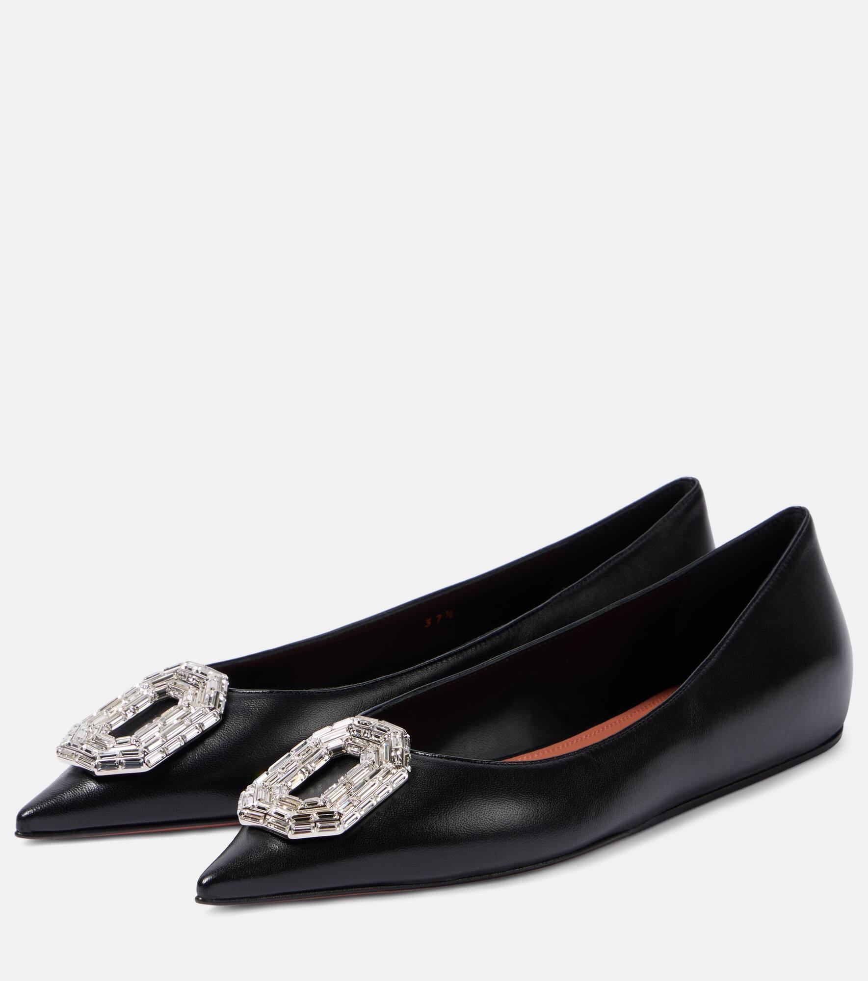 Camelia embellished leather ballet flats - 4
