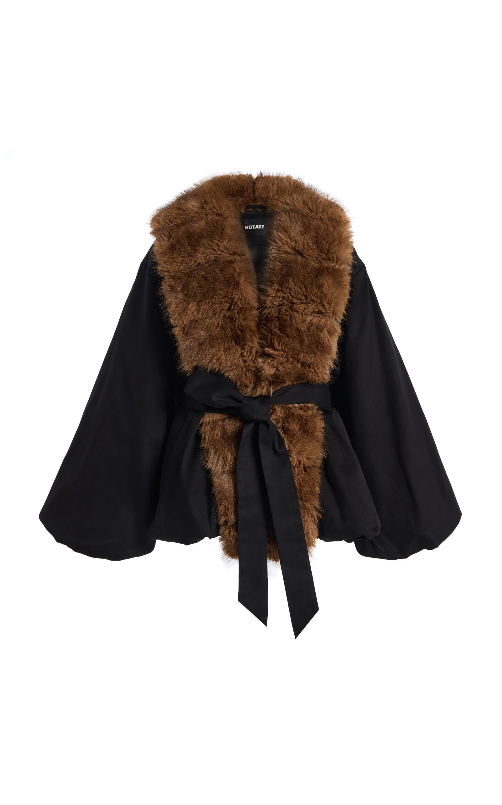 Faux Fur Collar Jacket - 1