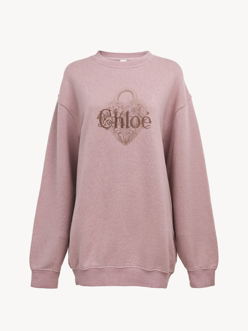 Chloé OVERSIZED LOGO SWEATER IN CHINÉ FLEECE outlook