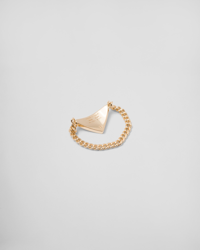 Eternal Gold chain ring in yellow gold with diamonds 4
