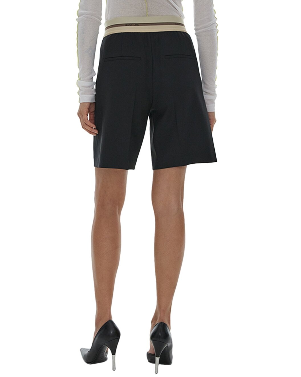 Helmut Lang Relaxed Fit Pull On Wool Short - 2
