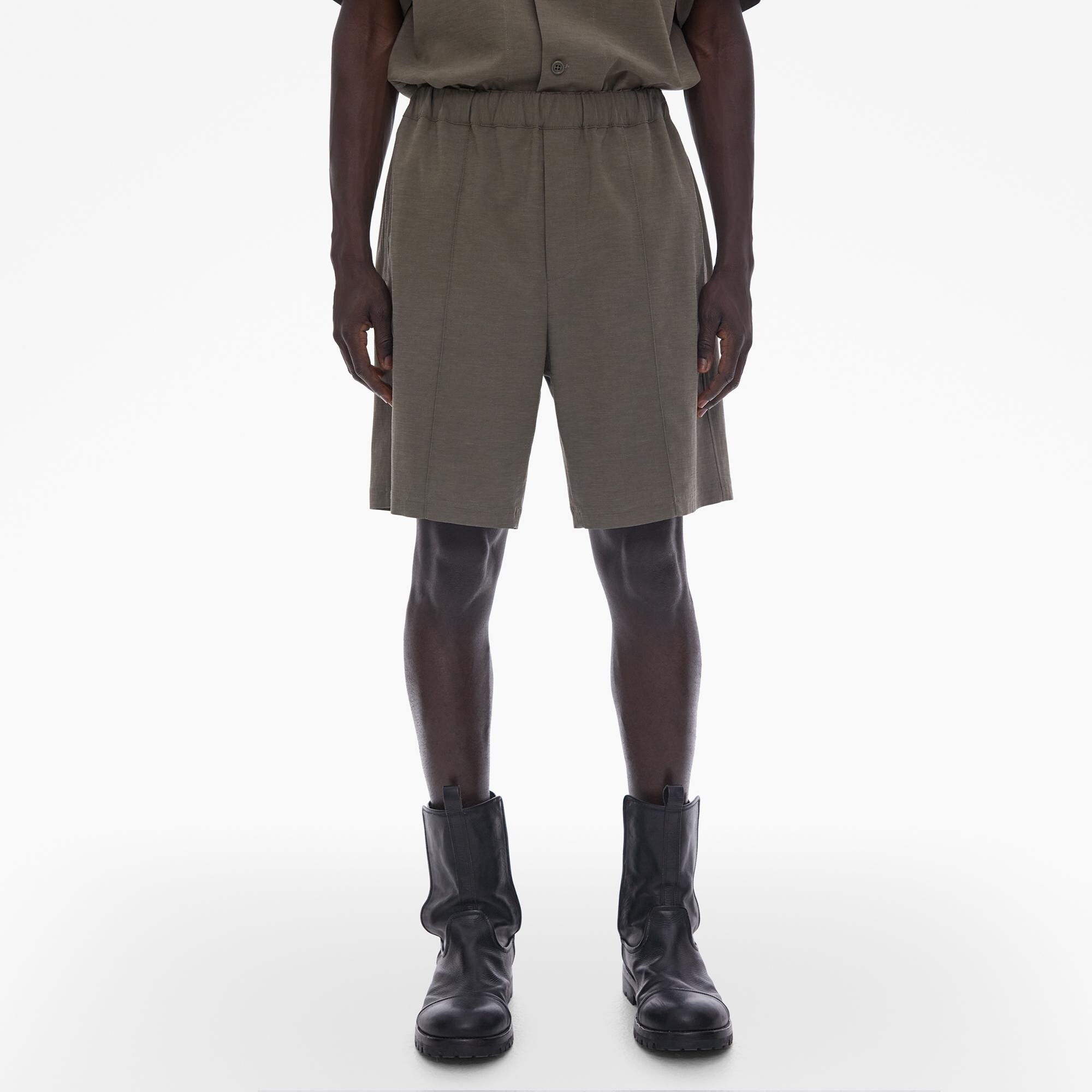 COTTON-LINEN PULL-ON SHORT - 3