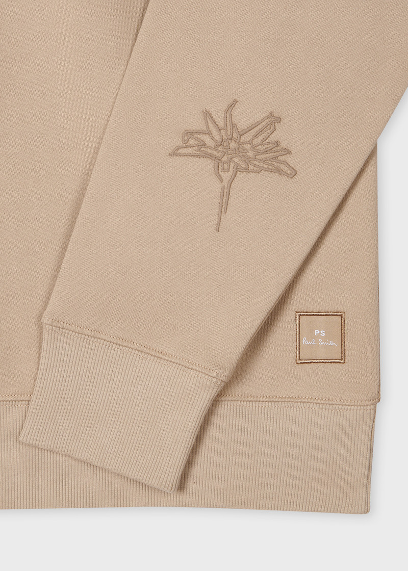 Oatmeal Organic Cotton Zip-Neck Sweatshirt 3