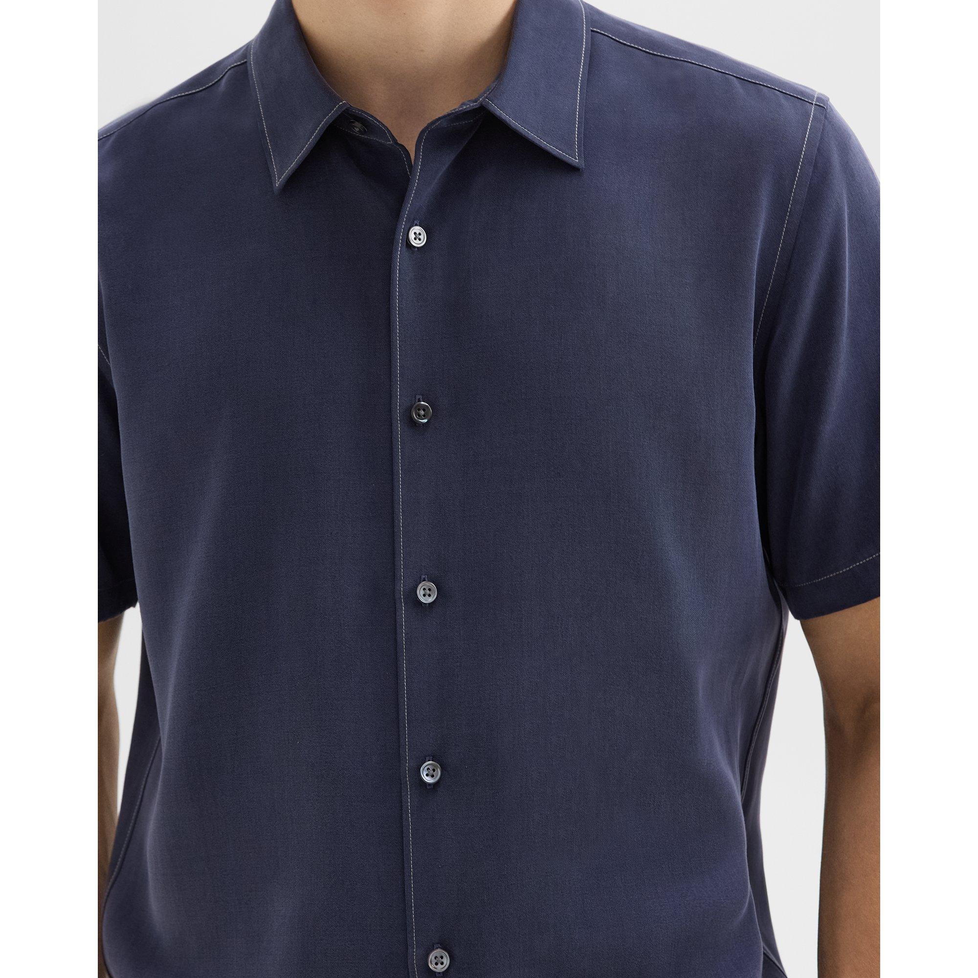 Irving Short-Sleeve Shirt in Fluid Twill - 5