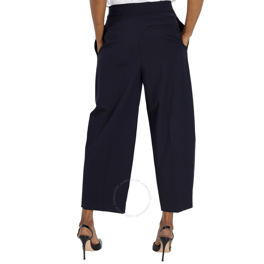 Chloe Blue Cropped Carrot Trousers - 3