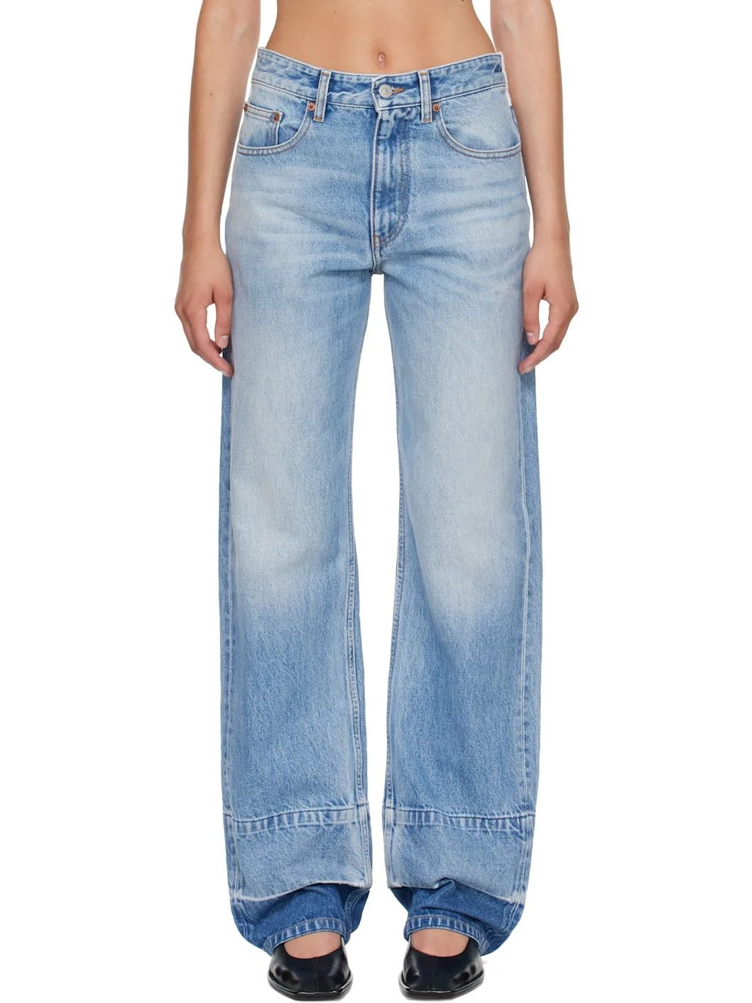 Blue Straight-Leg Jeans - 1
