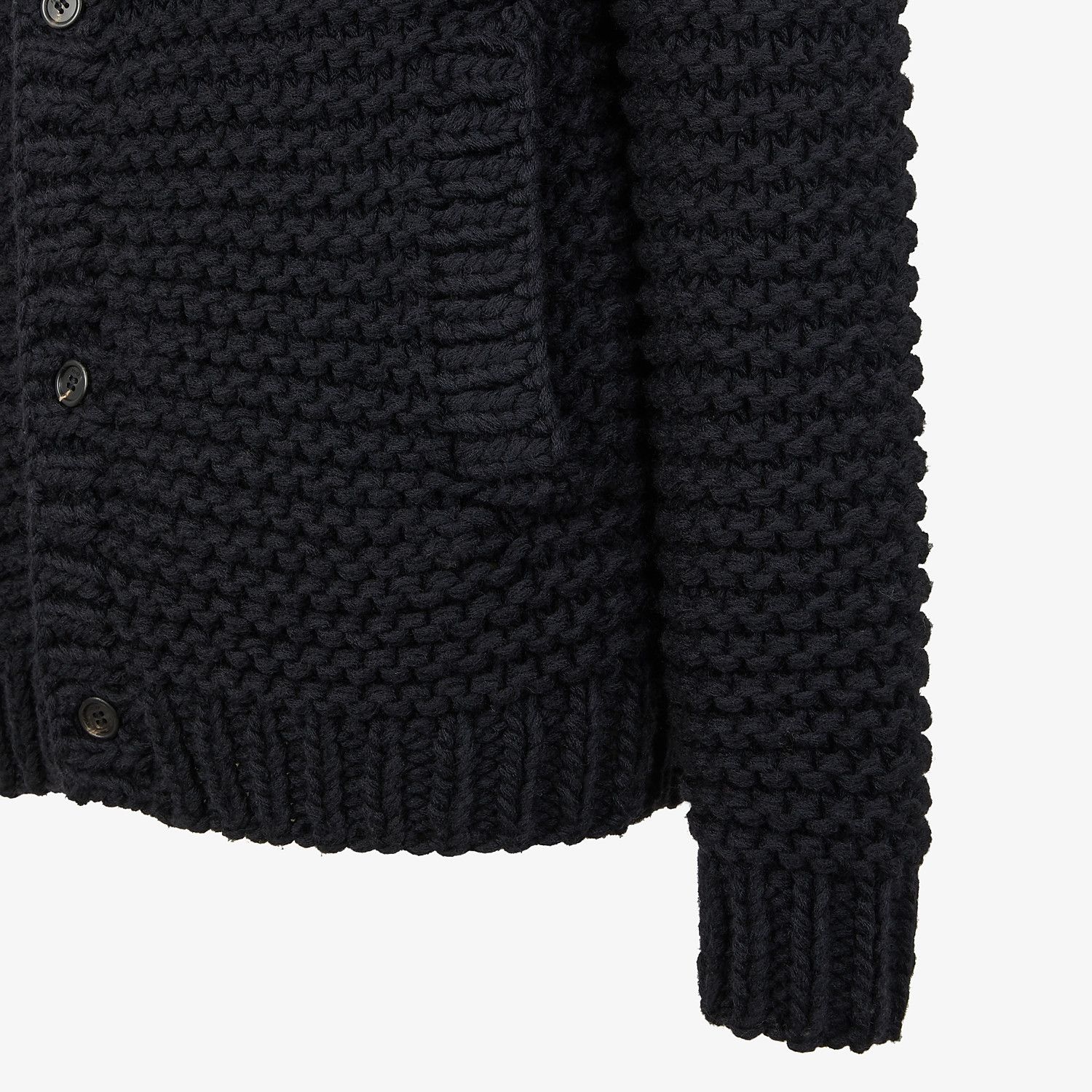 Black wool cardigan - 3