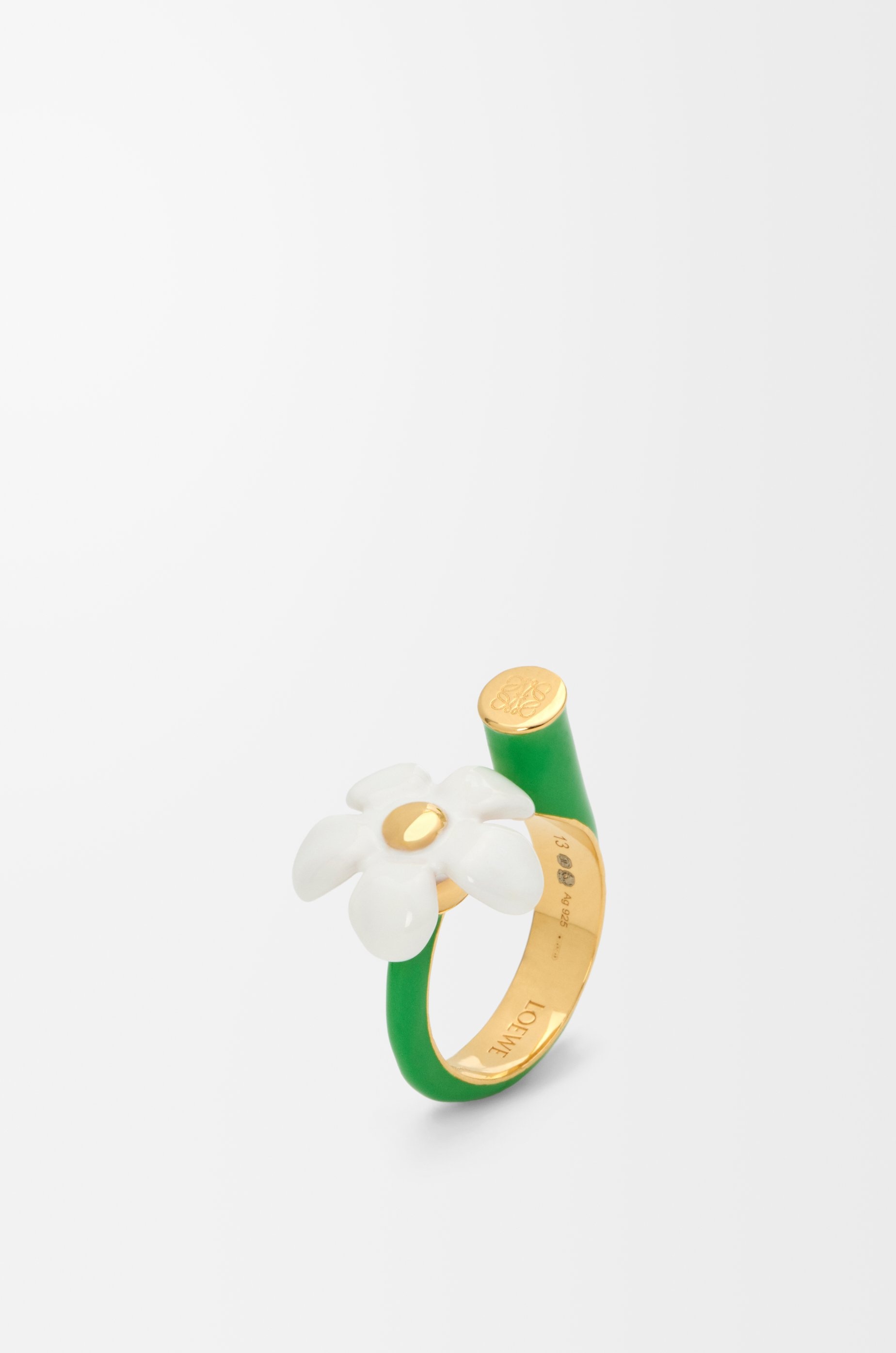 Flor ring in sterling silver and enamel - 3