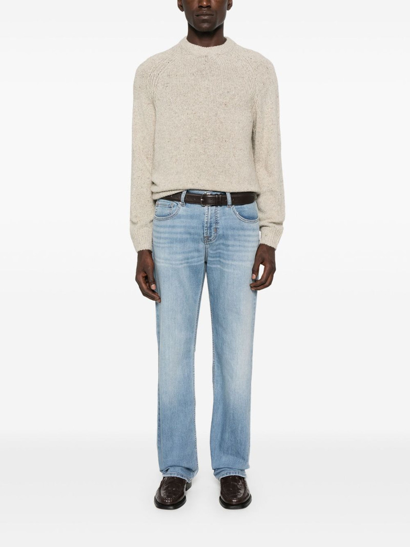 Canali speckled crew-neck sweater outlook