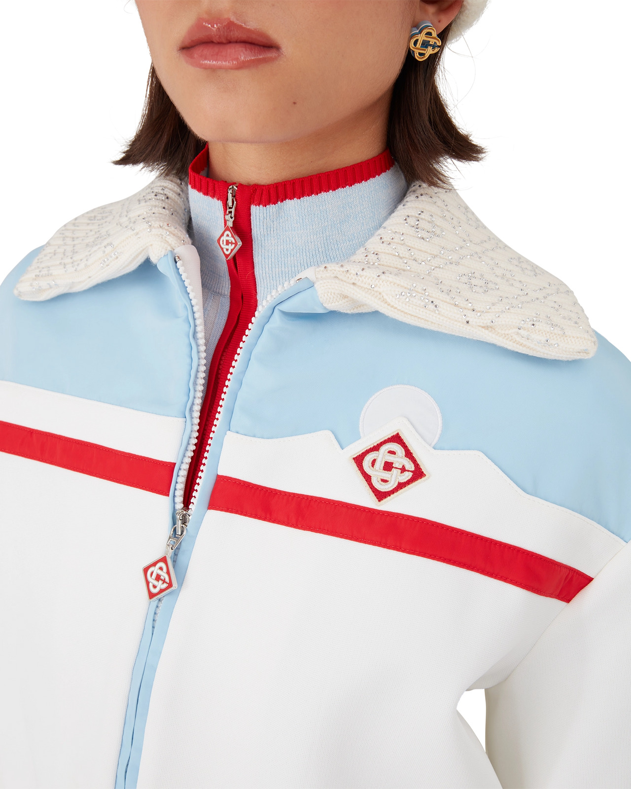Women's Hybrid Ski Track Jacket | Casablanca Paris - 2