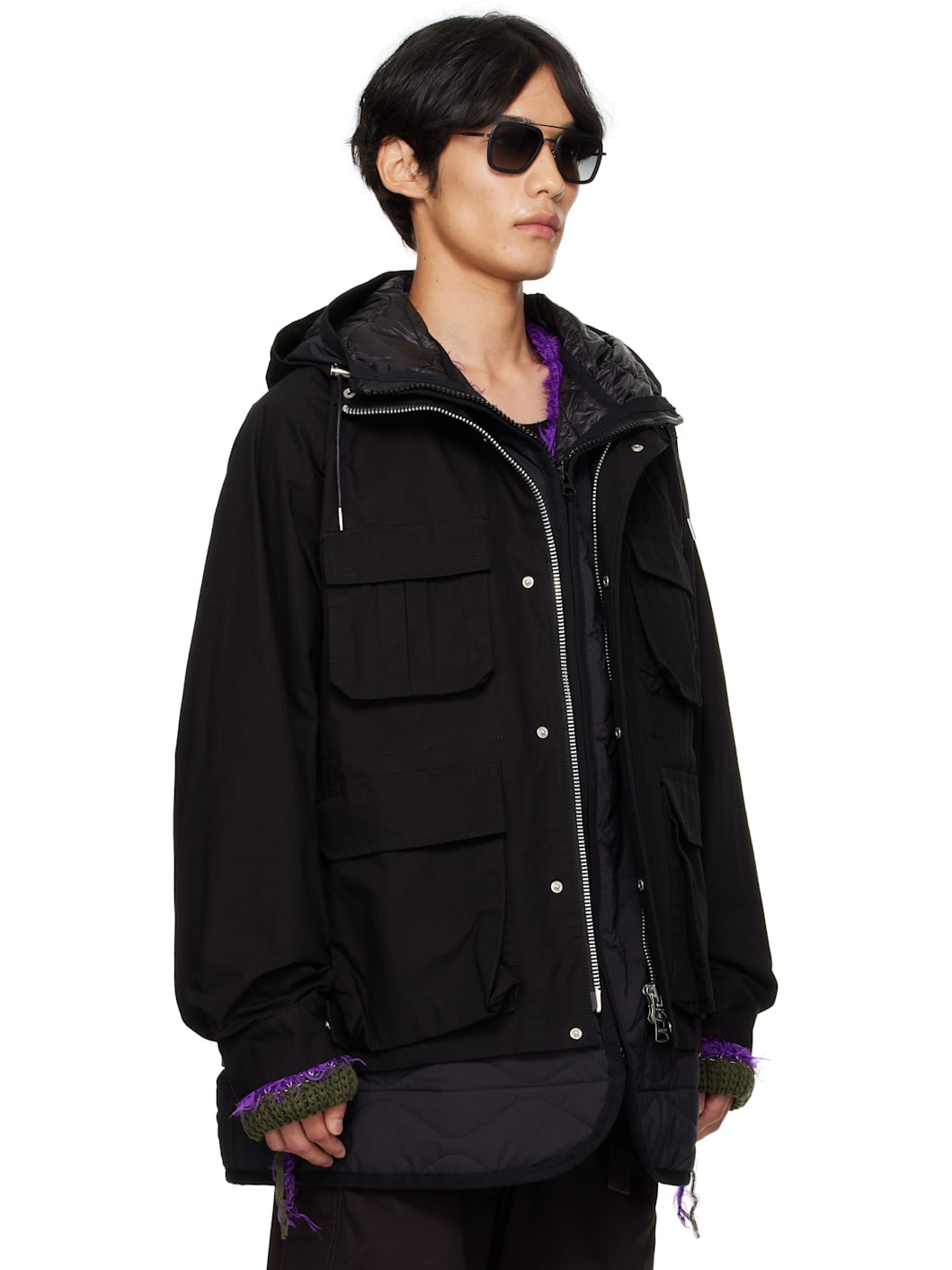 Black Rip Stop Blouson Jacket - 2