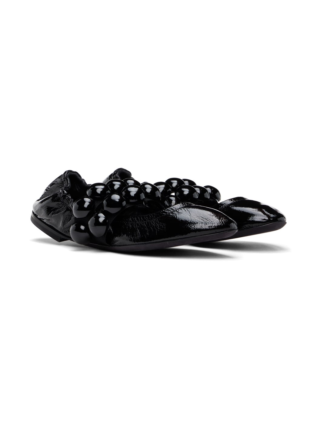 Black Sphere Ballerina Flats - 4