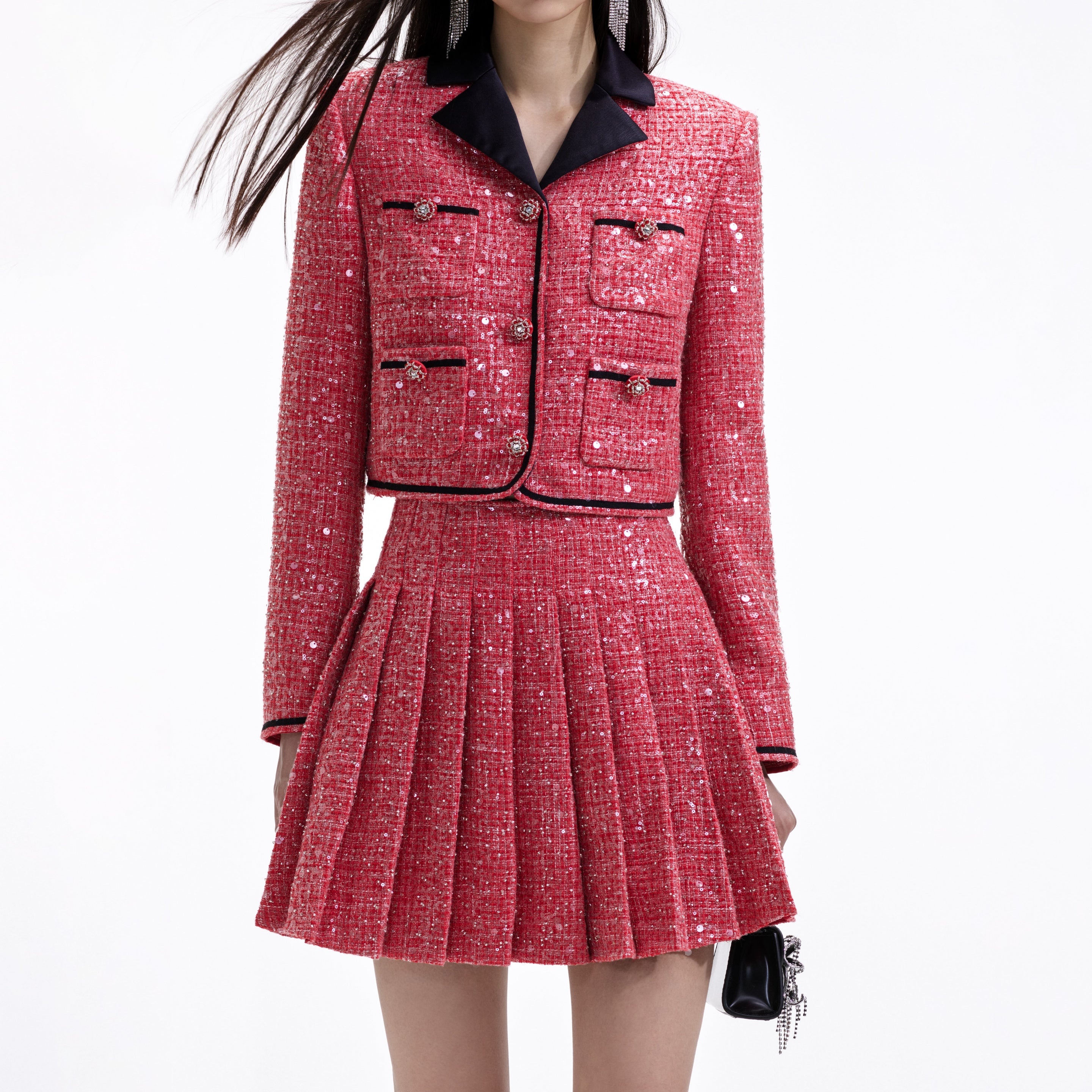 Self-Portrait｜SKIRTS (llic Boucle Mini Skirt (SC22- Lilac Boucle Mini Skirt – self-portrait-US