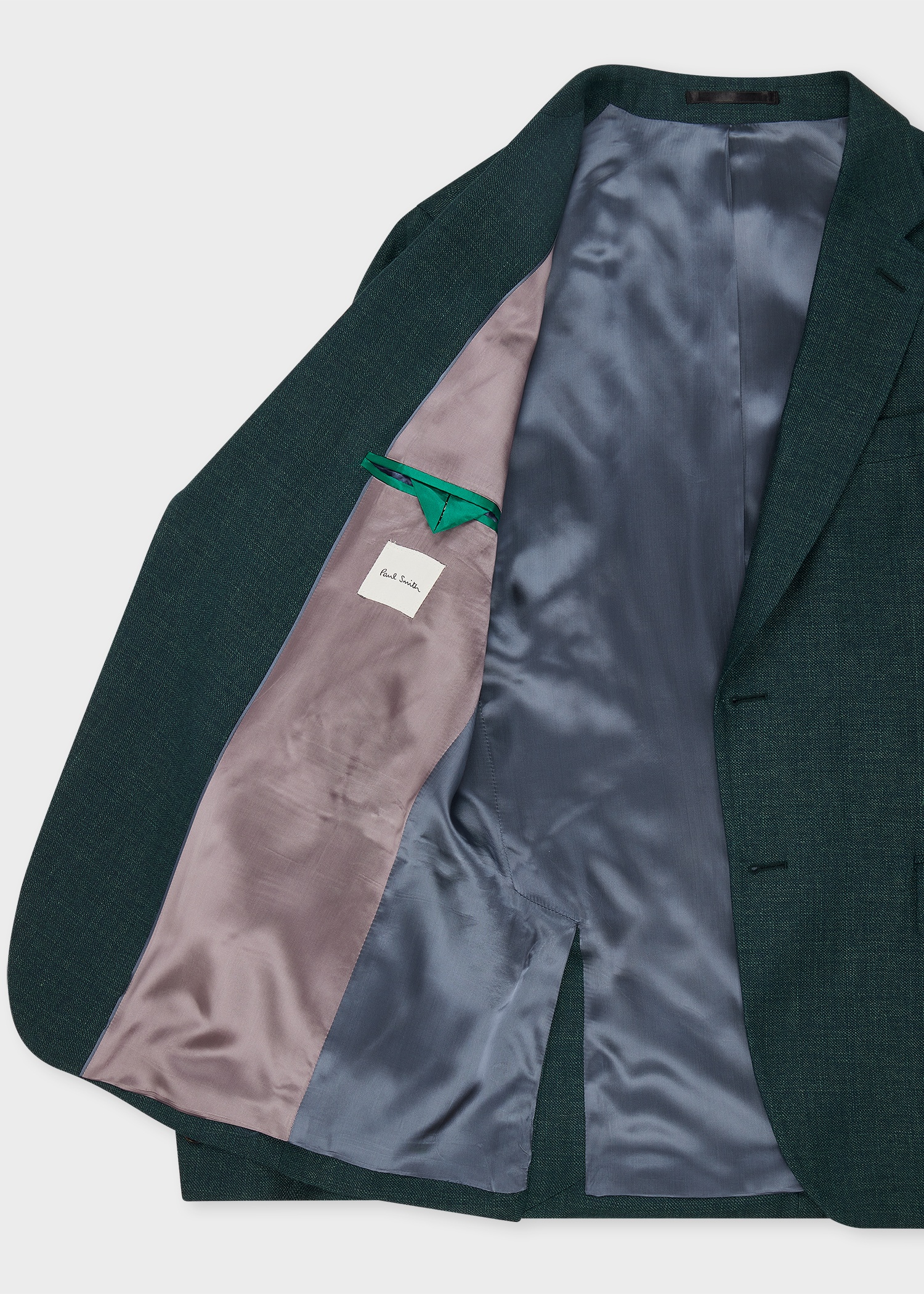 Dark Green Linen-Wool Blazer - 4