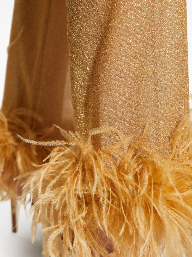 feather-trim trousers 5